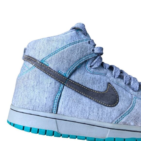 Vintage 2009 Nike Dunk High 6.0 Grey Fleece Size 8 - Picture 10 of 15